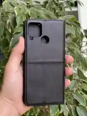 Черный чехол книжка elitcase для Realme C15 и C25 и C25s / Реалми С15 и С25 и С25s