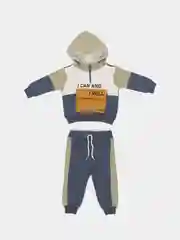 Оливковый детский утипленный костюм на флисе для мальчиков