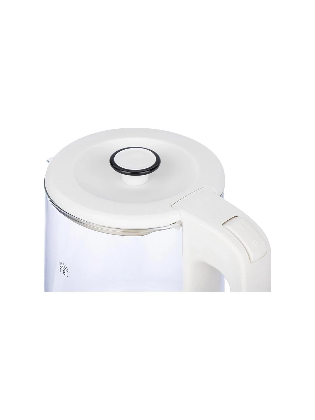 Чайник электрический HomeStar HS-1008 1.8 л, стекло, белый