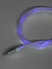 Белый кабель светящийся для мобильных устройств USB - Lightning/micro-USB 2.0