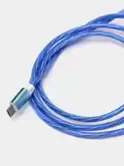 Синий кабель светящийся для мобильных устройств USB - Lightning/micro-USB 2.0