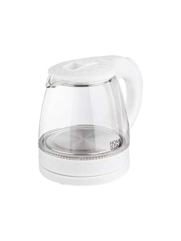 Чайник электрический HomeStar HS-1053 1.2 л, стекло, белый