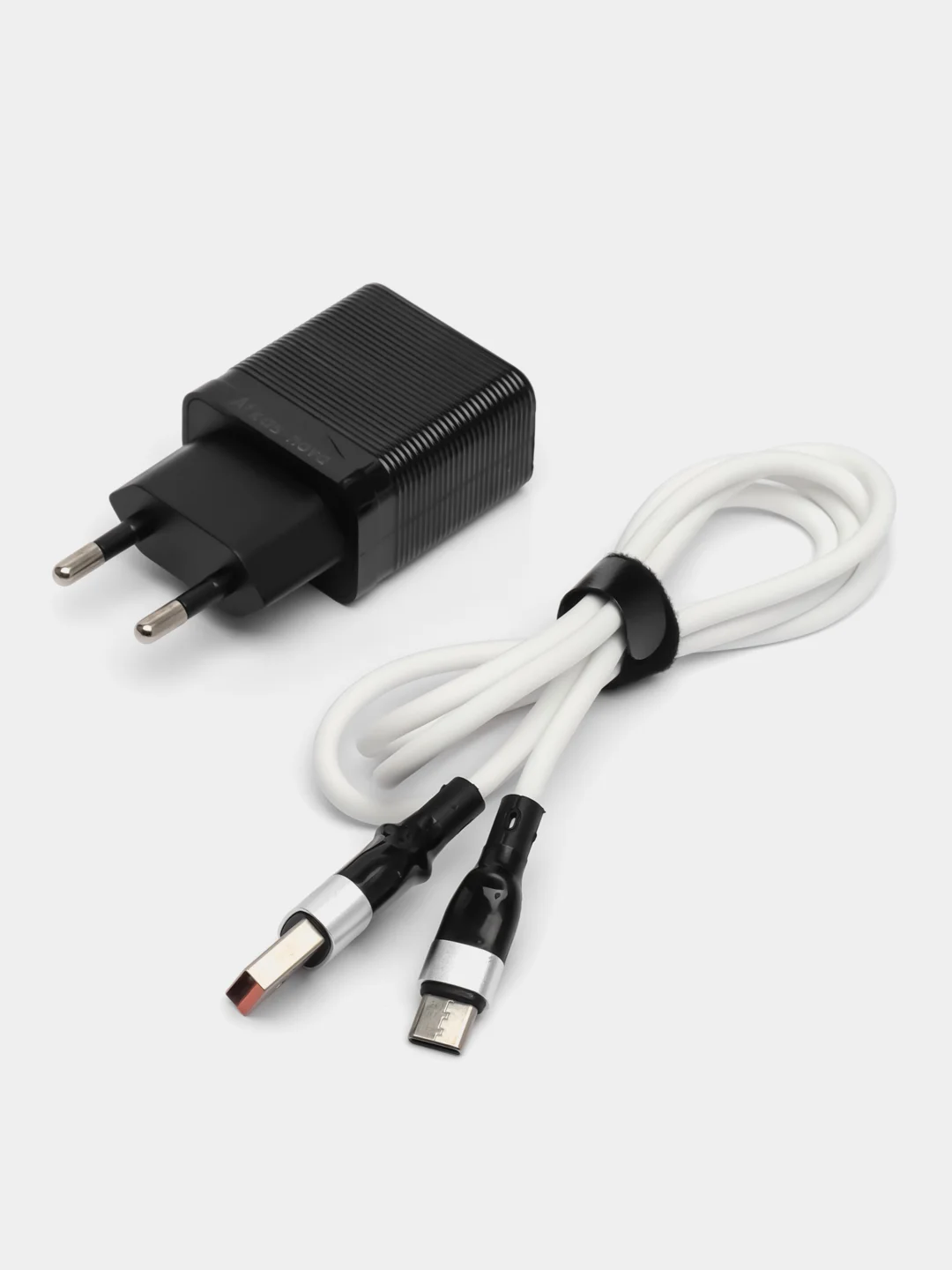 Черный зарядное устройство с кабелем usb type-c Адаптер быстрая зарядка