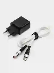 Черный зарядное устройство с кабелем usb type-c Адаптер быстрая зарядка