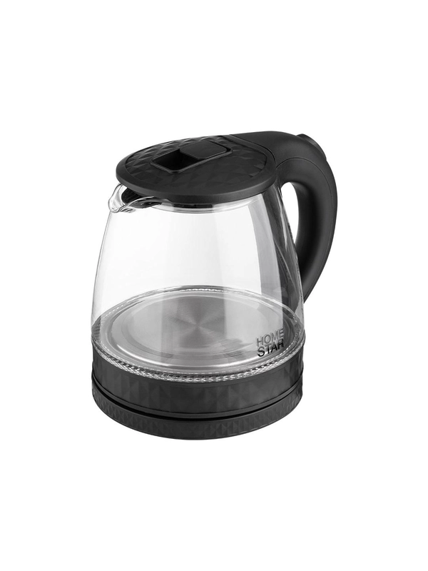 Чайник электрический HomeStar HS-1053 1.2 л, стекло, черный