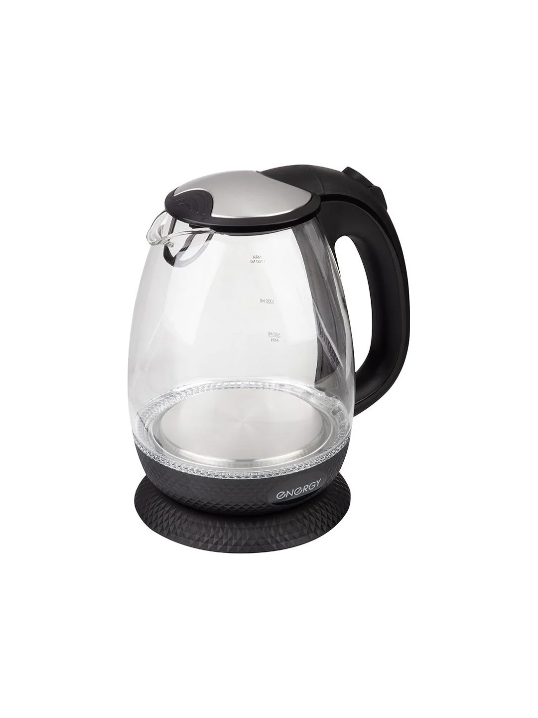 Чайник электрический Energy E-250 1.7 л, стекло, черный
