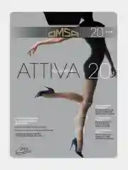 Угольный капроновые колготки Omsa Attiva