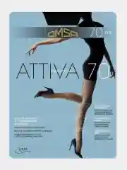 Угольный капроновые колготки Omsa Attiva