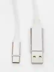 Разноцветный кабель светящийся USB Type-C для зарядки телефона (длина 1 м)