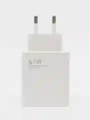 Белый зарядное устройство Quick charge 67w с кабелем usb type-c 6A Адаптер быстрая turbo зарядка