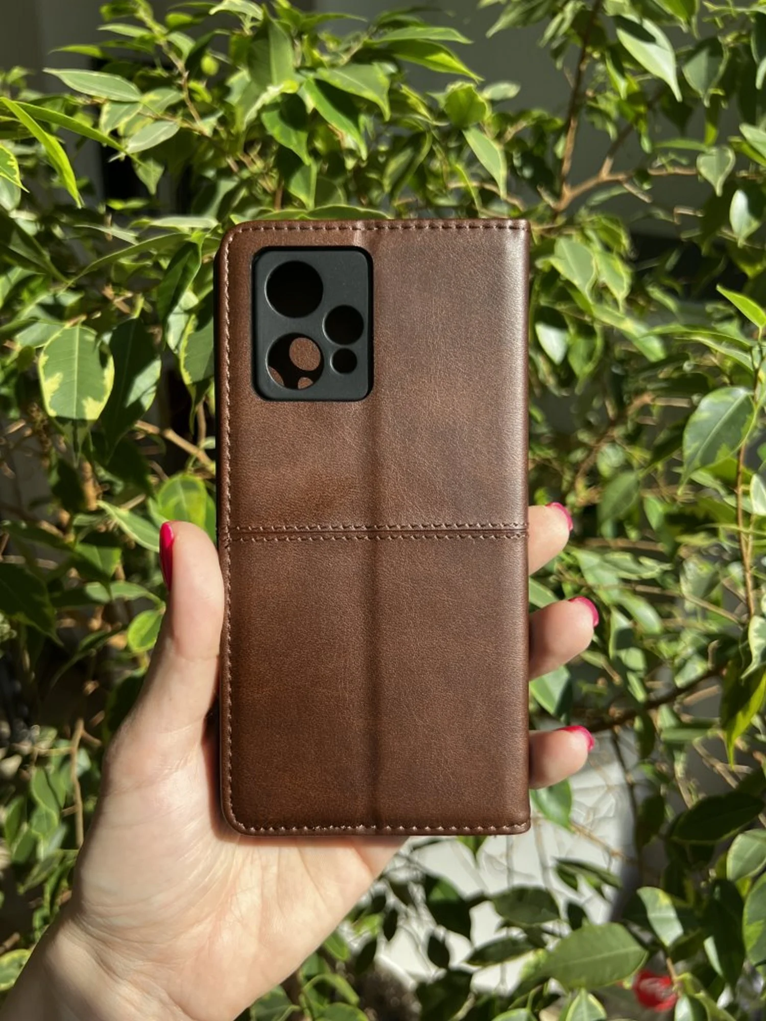 Тёмно-коричневый чехол книжка elitcase для Realme 9 Pro Plus и Realme 9 4G / Реалми 9 Про + Реалми 9 4G