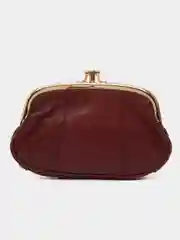 Бордовый женский кошелек из натуральной кожи