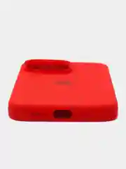 Алый apple iPhone 15 Pro Max, Айфон 15 чехол Silicone обьемный с принтом для iPhone 15 Pro max