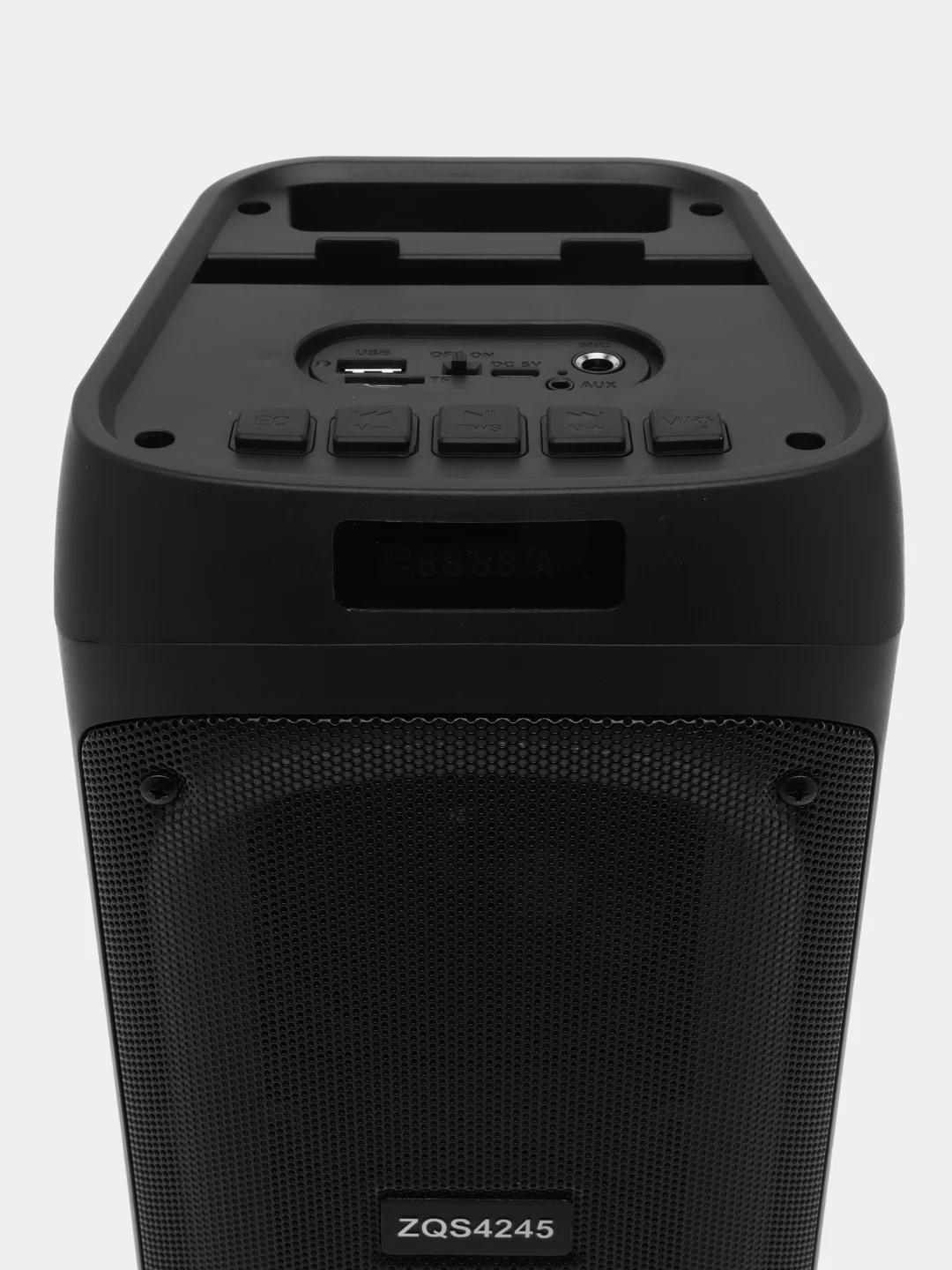 Тёмно-серый колонка Bluetooth с LED-подсветкой ZQS 30Вт (USB/SD/AUX/FM) + микрофон