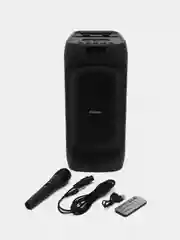 Тёмно-серый колонка Bluetooth с LED-подсветкой ZQS 30Вт (USB/SD/AUX/FM) + микрофон