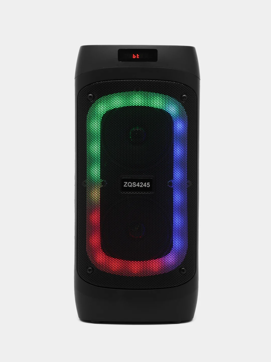Тёмно-серый колонка Bluetooth с LED-подсветкой ZQS 30Вт (USB/SD/AUX/FM) + микрофон