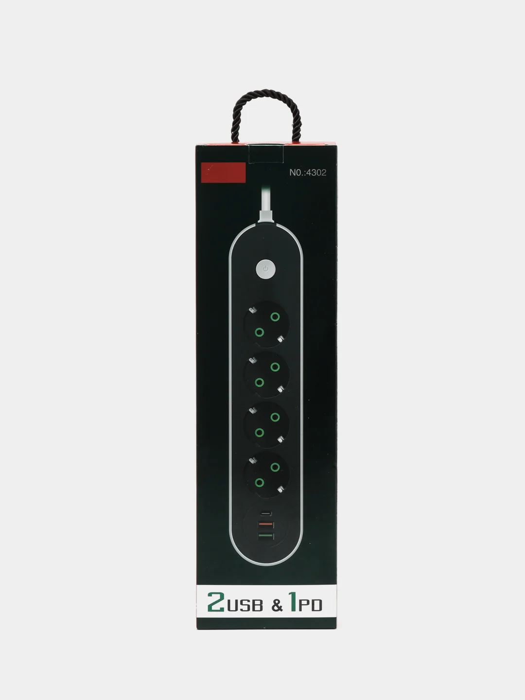 Сетевой фильтр-удлинитель, с USB разъёмами, электрический с заземлением