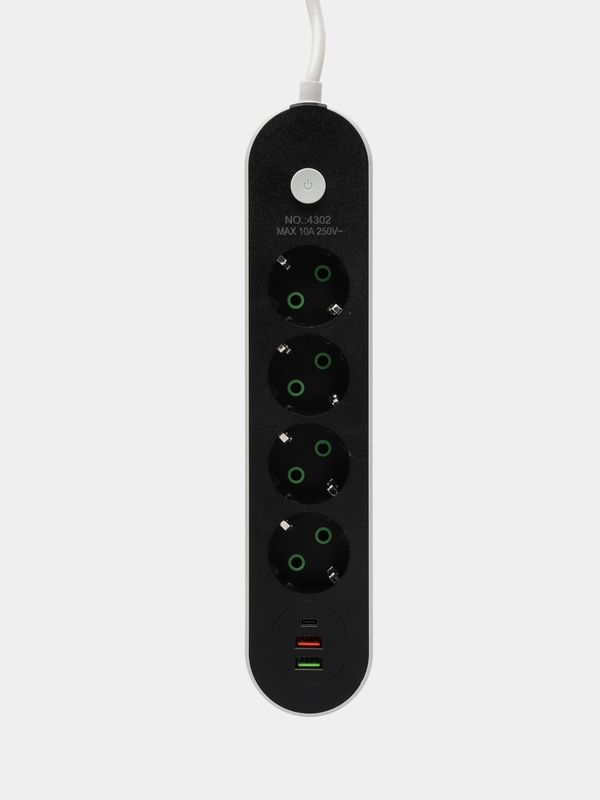 Сетевой фильтр-удлинитель, с USB разъёмами, электрический с заземлением