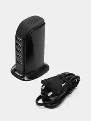 Черный настольная зарядная док станция USB разветвитель Адаптер питания устройство