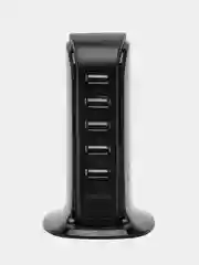 Черный настольная зарядная док станция USB разветвитель Адаптер питания устройство