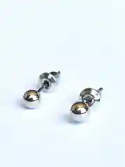 Серебряный серьги-гвоздики круглые маленькие