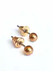 Золотой серьги-гвоздики круглые маленькие