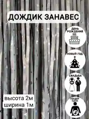 Мятный фотозона "Занавес-дождик", разные цвета, 100 х 200 см