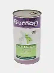 Gemon Dog Medium, консервы с кусочками ягненка и риса, для собак средних пород, 1250 г