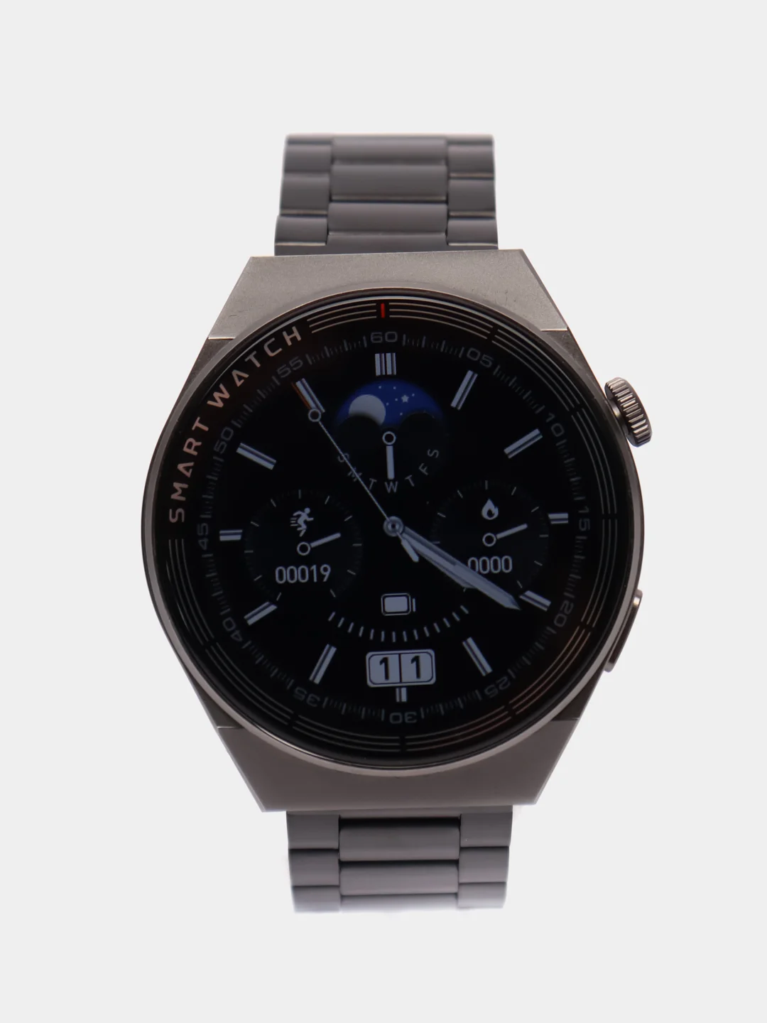 Черный умные часы Smart Watch GT3 Max, круглые, с тремя ремешками