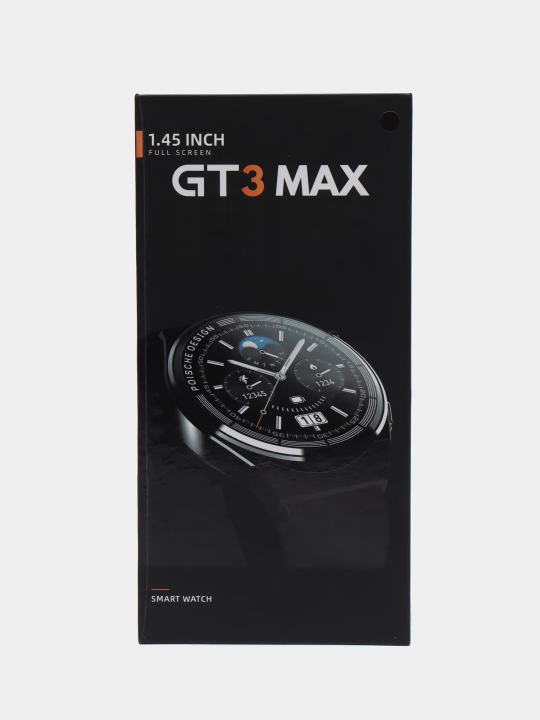 Черный умные часы Smart Watch GT3 Max, круглые, с тремя ремешками