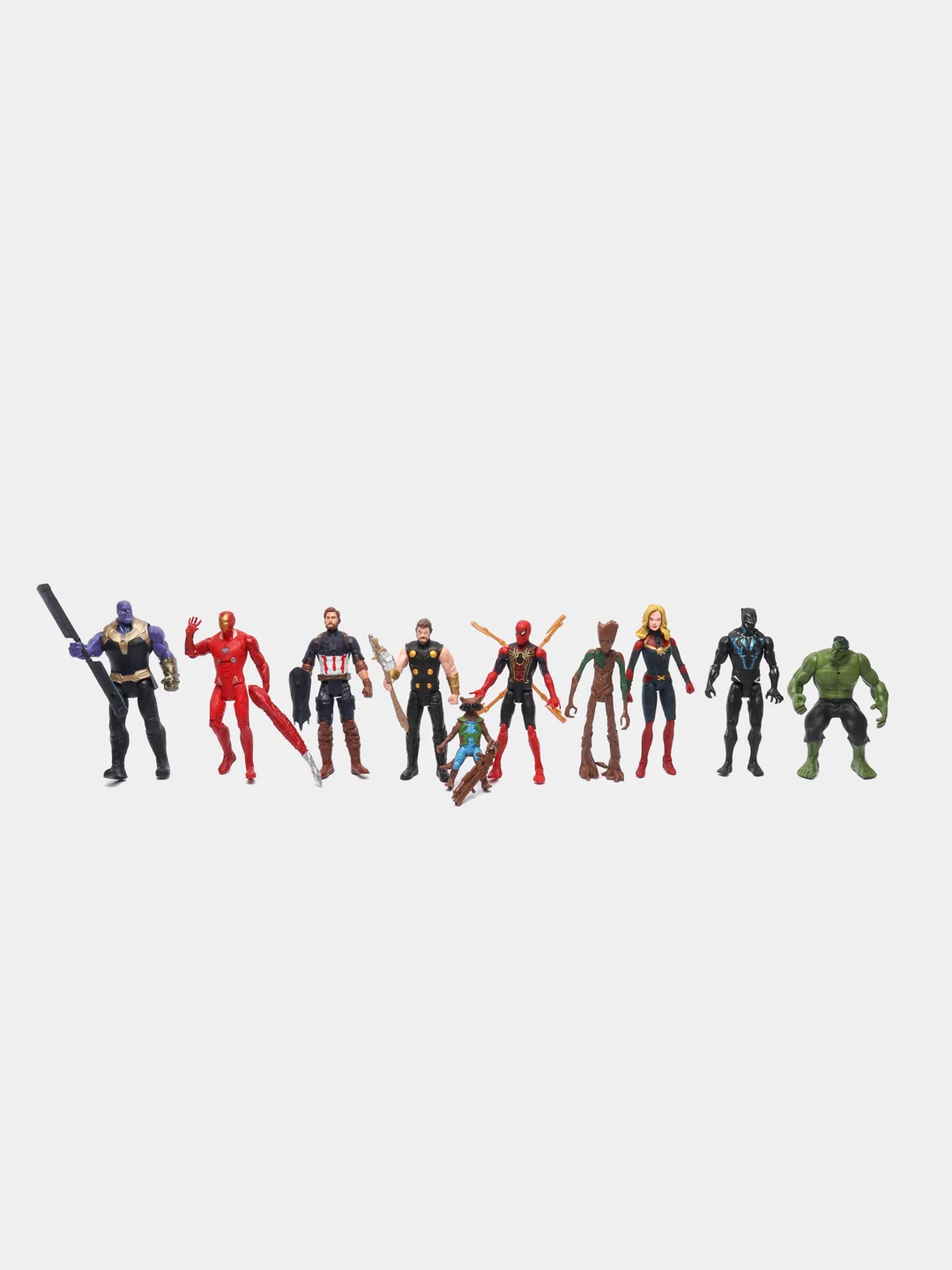 Бежевый интерактивная игрушка-сувенир Avengers (Мстители) Union Legend:Халк, Грут и Енот, танос