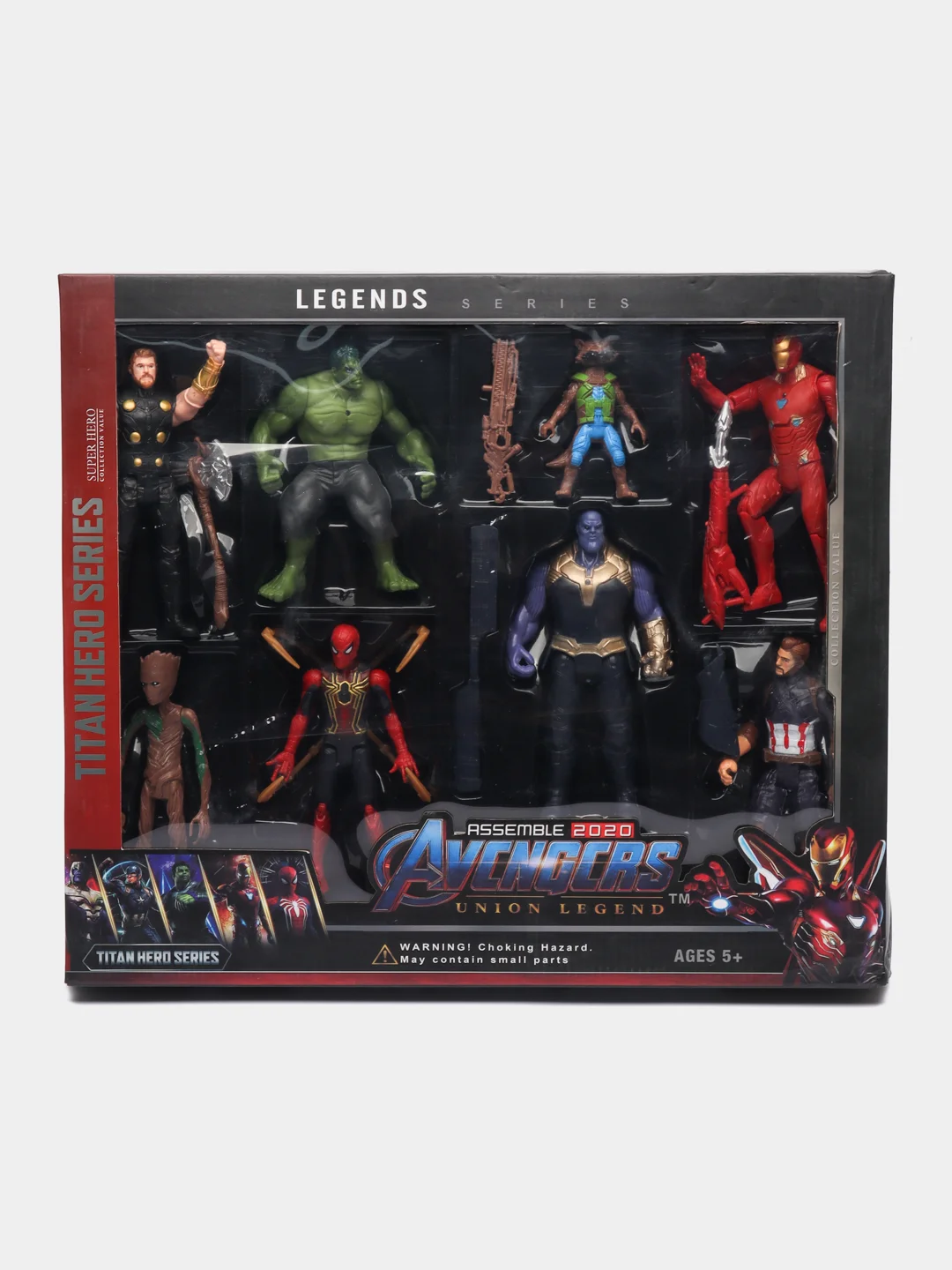 Бирюзовый интерактивная игрушка-сувенир Avengers (Мстители) Union Legend:Халк, Грут и Енот, танос
