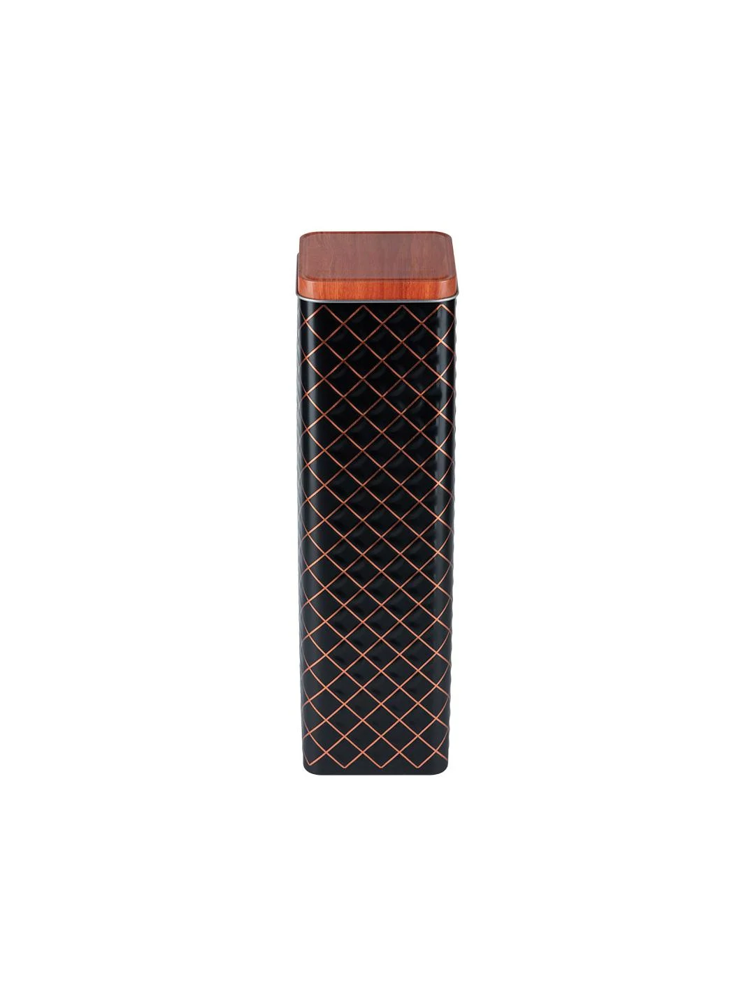 Банка для сыпучих продуктов Mallony Classico Nero 8,5х30 см, квадратная, с крышкой