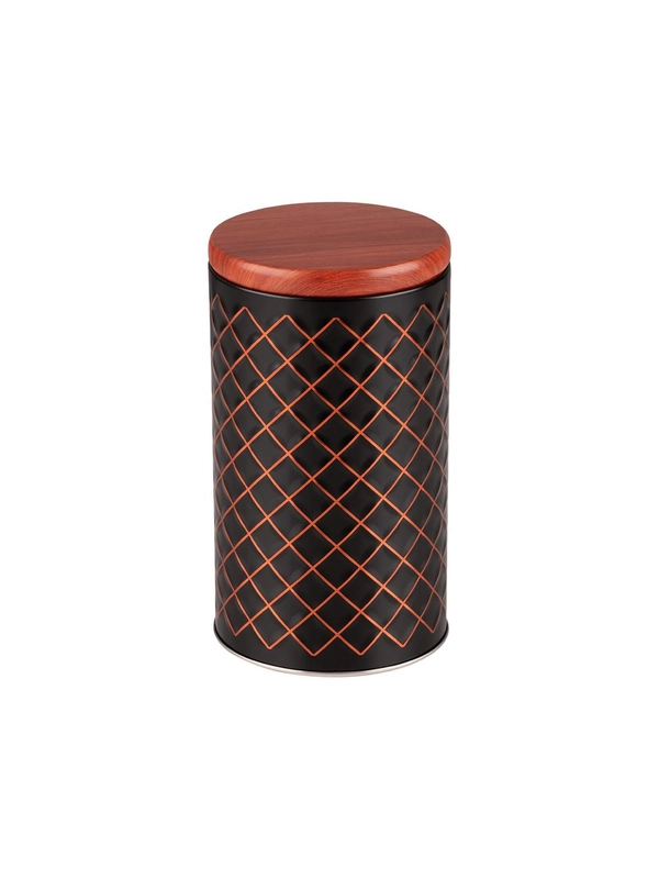 Банка для сыпучих продуктов Mallony Classico Nero 10,5х18,5 см, круглая, с крышкой