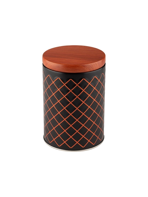 Банка для сыпучих продуктов Mallony Classico Nero 9х12,8 см, круглая, с крышкой