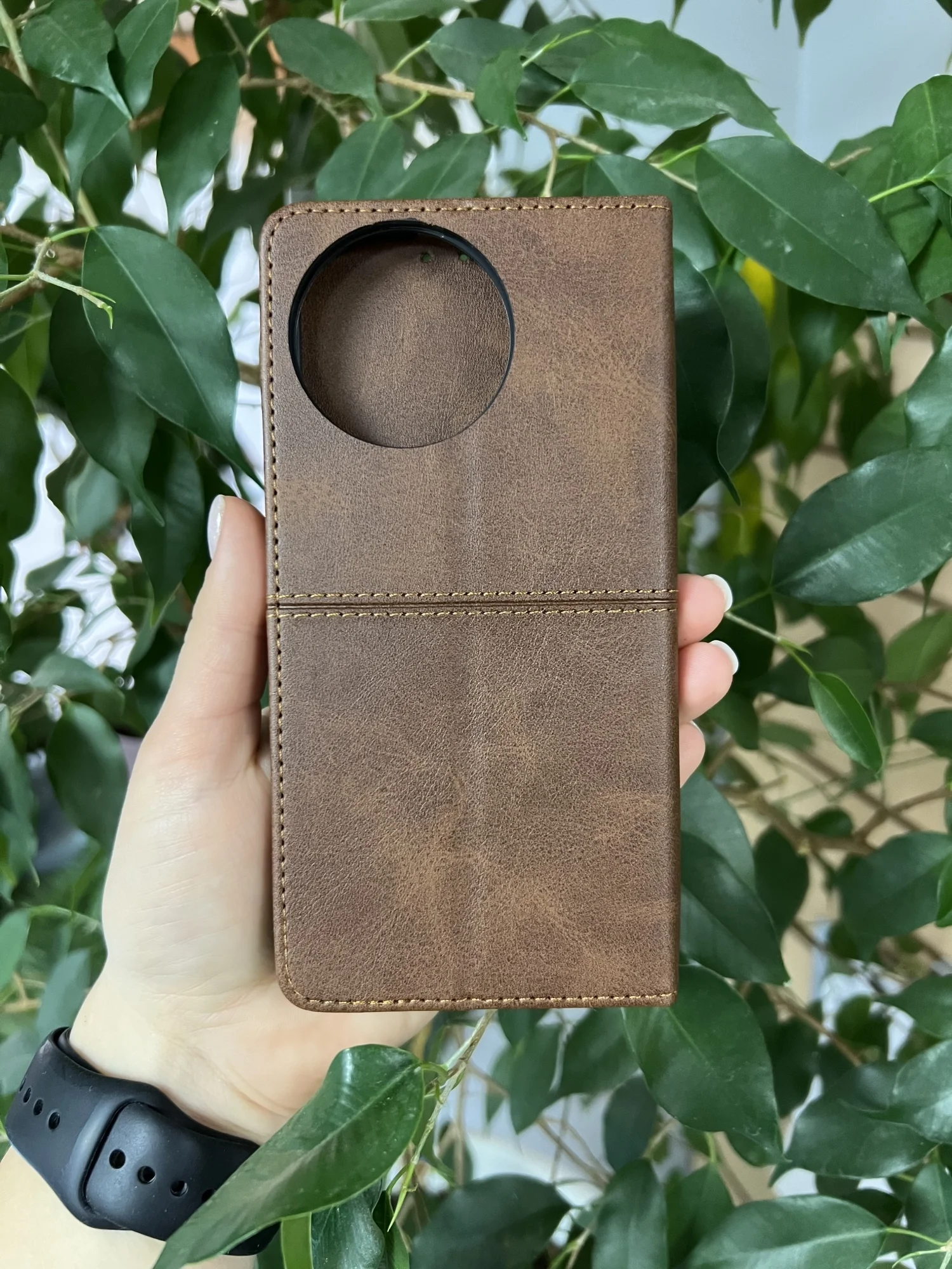 Тёмно-коричневый чехол книжка elitcase для Realme 11 4G / Реалми 11 4G