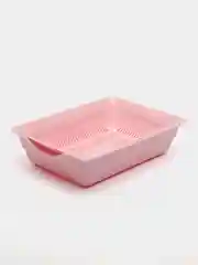 Конфетный лоток для кошек розовый с сеткой, 34 х 25,5 х 7