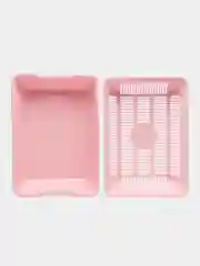 Конфетный лоток для кошек розовый с сеткой, 34 х 25,5 х 7