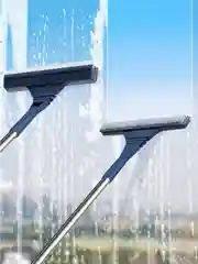 Швабра-скребок телескопическая для мытья окон с водосгоном, окномойка