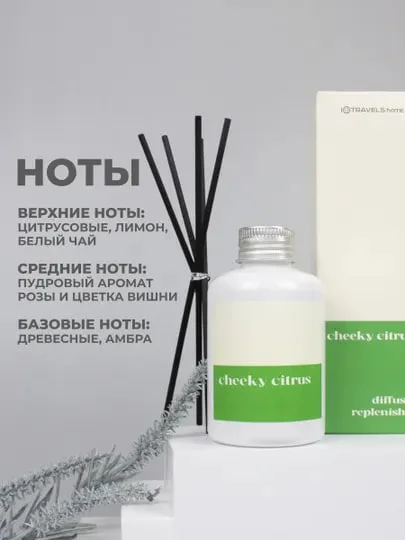 Лайм ароматический диффузор для дома, наполнитель, 100 мл, 5 палочек из фиброволокна