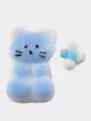 Голубой сквиш Кошачья/Котик, игрушка антистресс развивающая игрушка с шариками, силиконовая