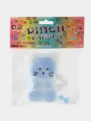 Голубой сквиш Кошачья/Котик, игрушка антистресс развивающая игрушка с шариками, силиконовая