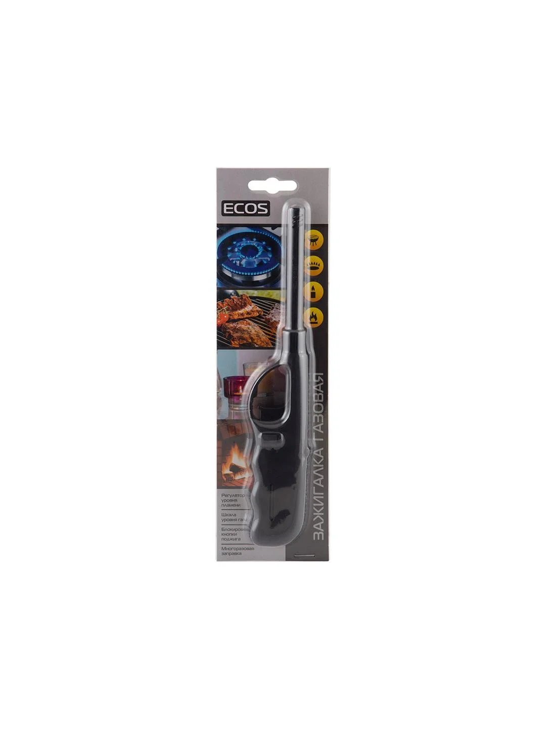 Зажигалка газовая Ecos JW-61-BL