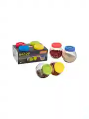 Набор банок с пластиковыми крышками Mallony Vaso 0,15 л