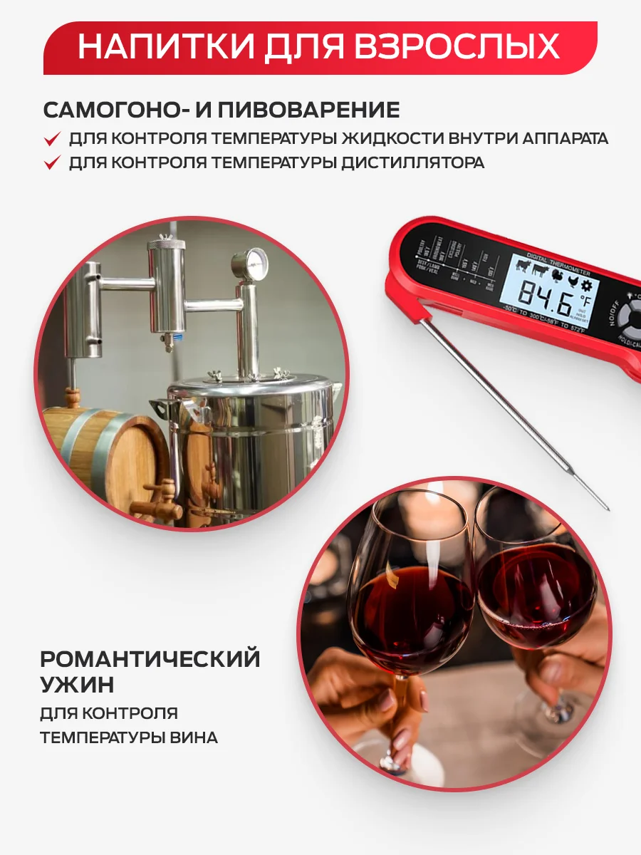 Термометр кулинарный с двумя щупами FM-004