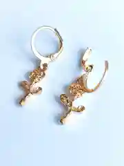 Серьги на маленьком кольце Роза