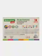 Пластилин набор 2 штуки по 18 цветов, классический, 720 грамм, 2 стека, Brauberg Kids