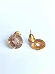 Серьги металлически круглые под золото