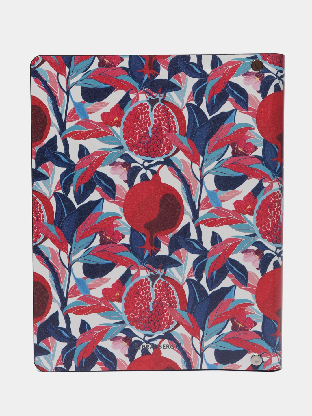 Тетрадь на кольцах со сменным блоком А5, 80 л., под кожу, Brauberg Vista, Pomegranate