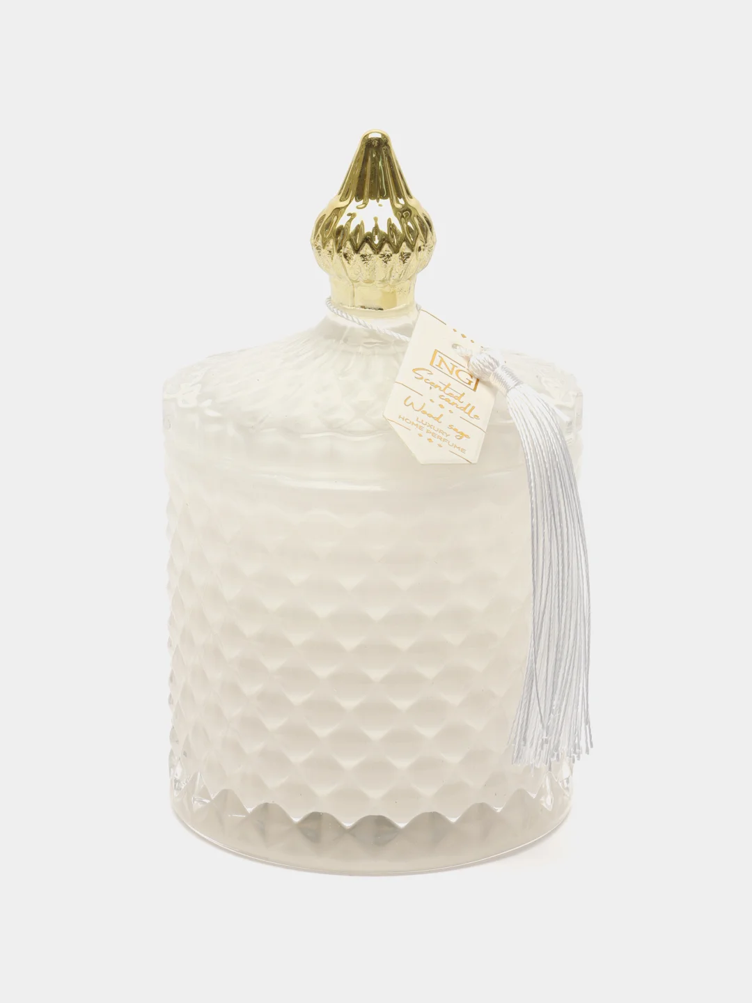 Белый свеча ароматизированная 160гр. wood sage, white flower, bluebell, pear, Blaсk&White